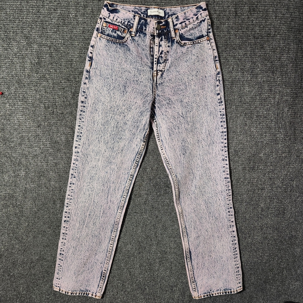 Teddy Fresh Purple-Pink Dyed Jeans High Rise Size 26